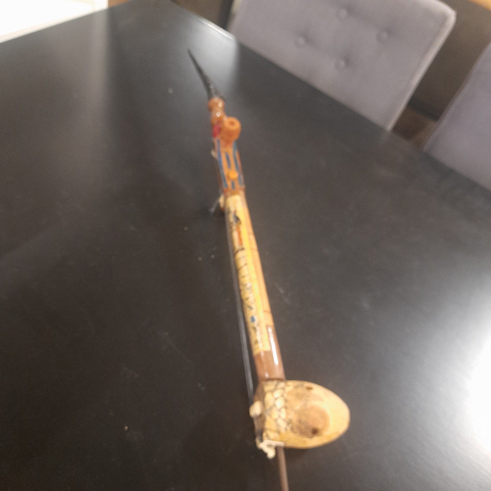 Egyptisch rebab rebaba snaarinstrument met hiërogliefen, Ophalen of Verzenden, Overige typen