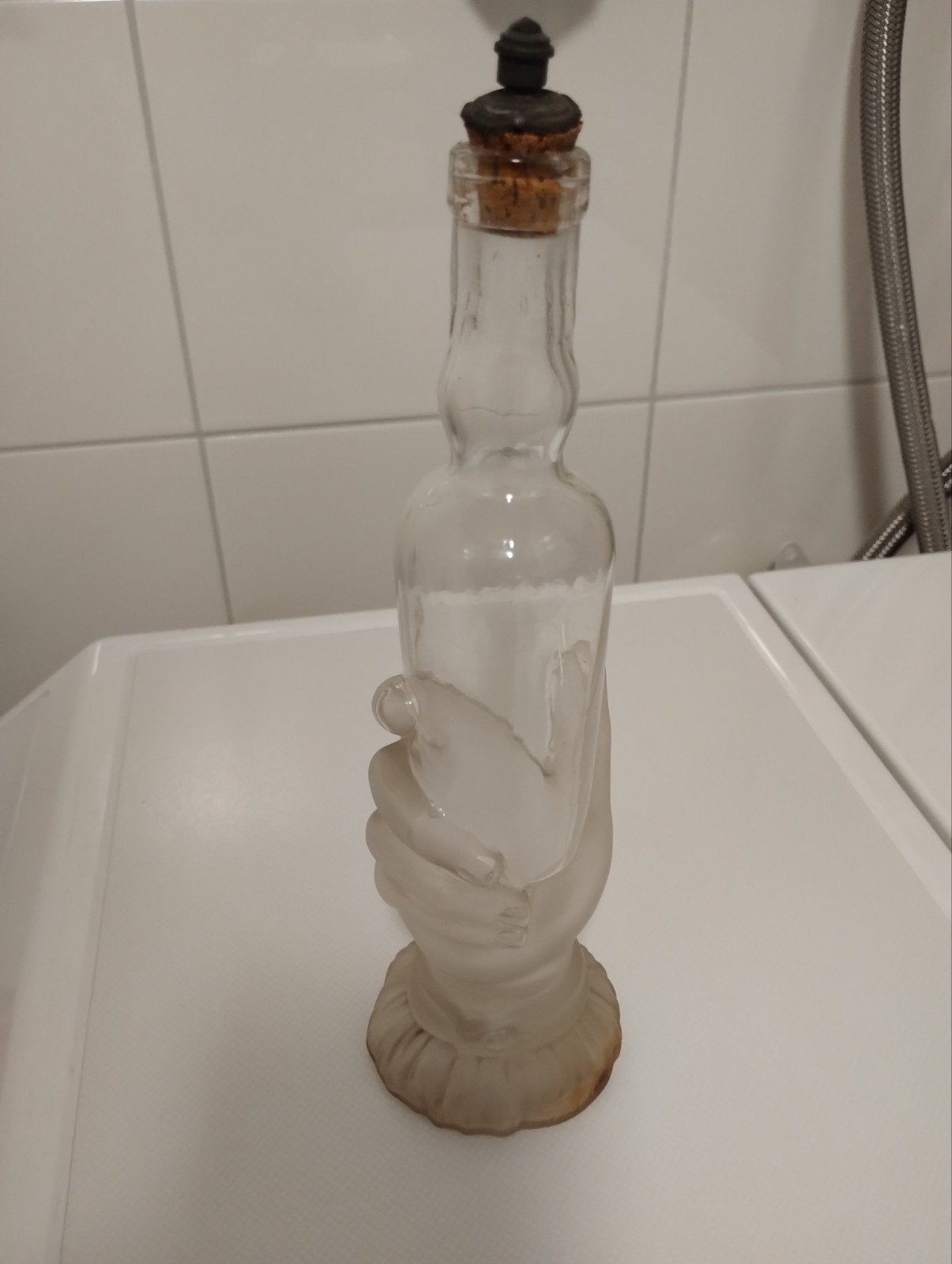 Antiek Frans Art Nouveau Legras & Cie glazen fles, Ophalen of Verzenden