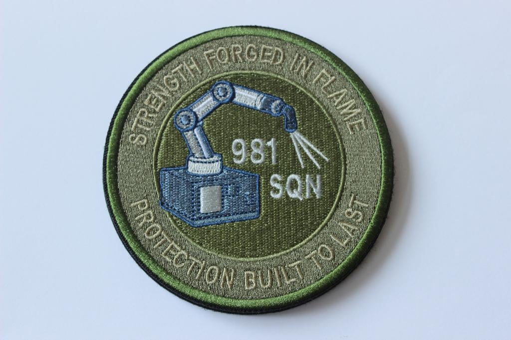 `patch 981 sqn   Vlb Woensdrecht  robot, Verzamelen, Militaria | Algemeen, Verzenden, Luchtmacht, Nederland, Embleem of Badge