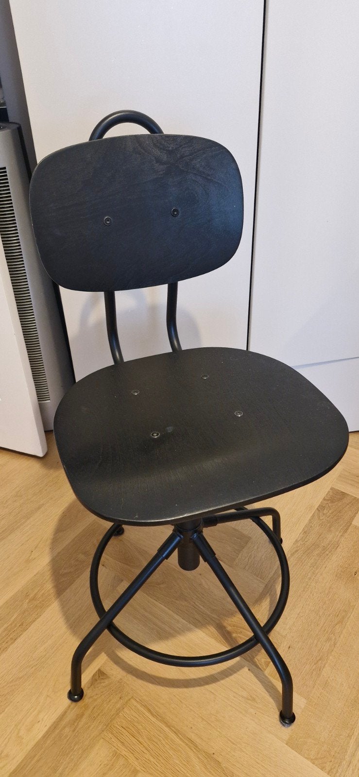 IKEA Kullaberg Bureaustoel - Zwart Hout, Ophalen, Zo goed als nieuw, Zwart, Bureaustoel