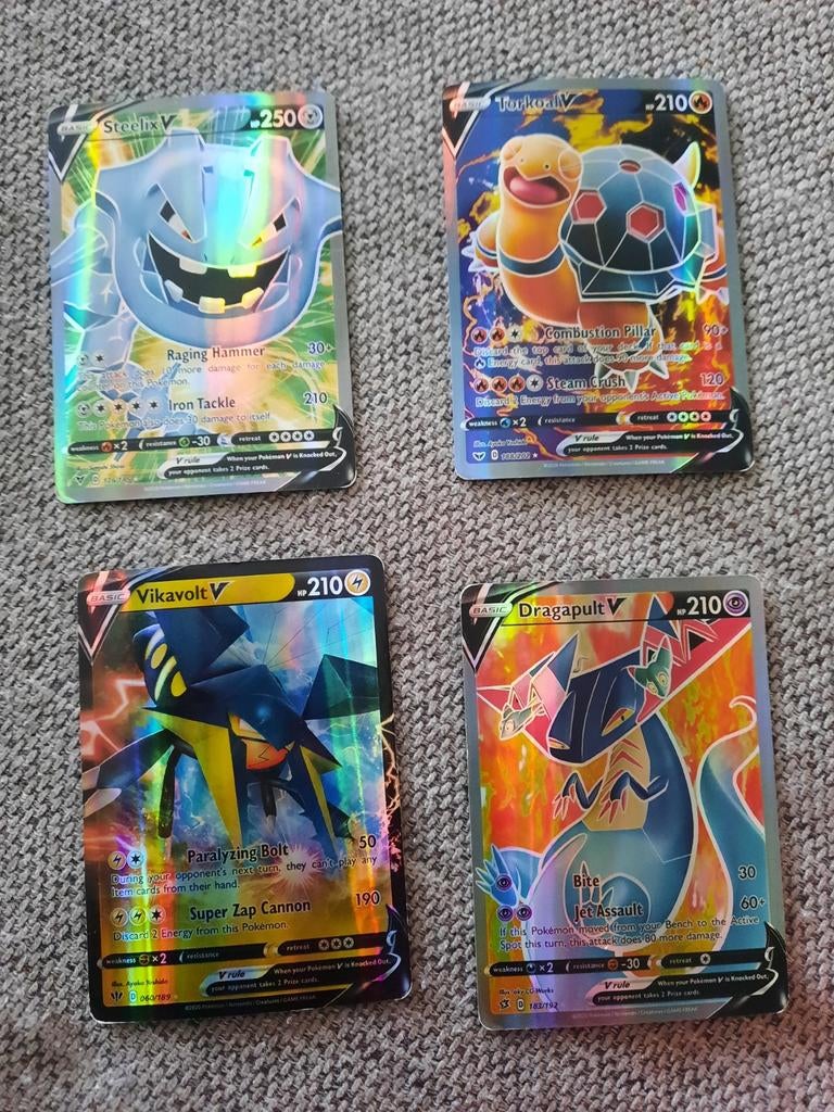 4x pokemon kaarten holofoil, Ophalen of Verzenden