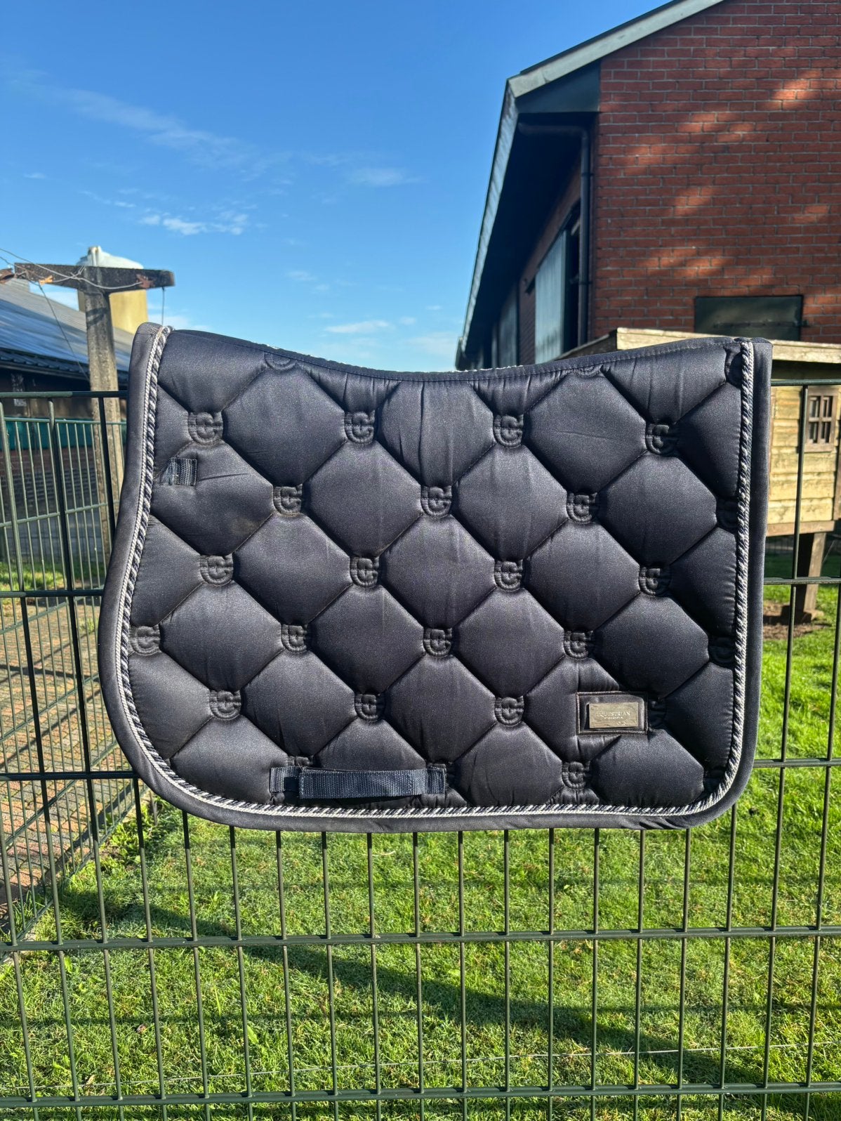 Equestrian Stockholm dekje navy / blauw, Full (L), Verzenden, Equestrian Stockholm, Zo goed als nieuw