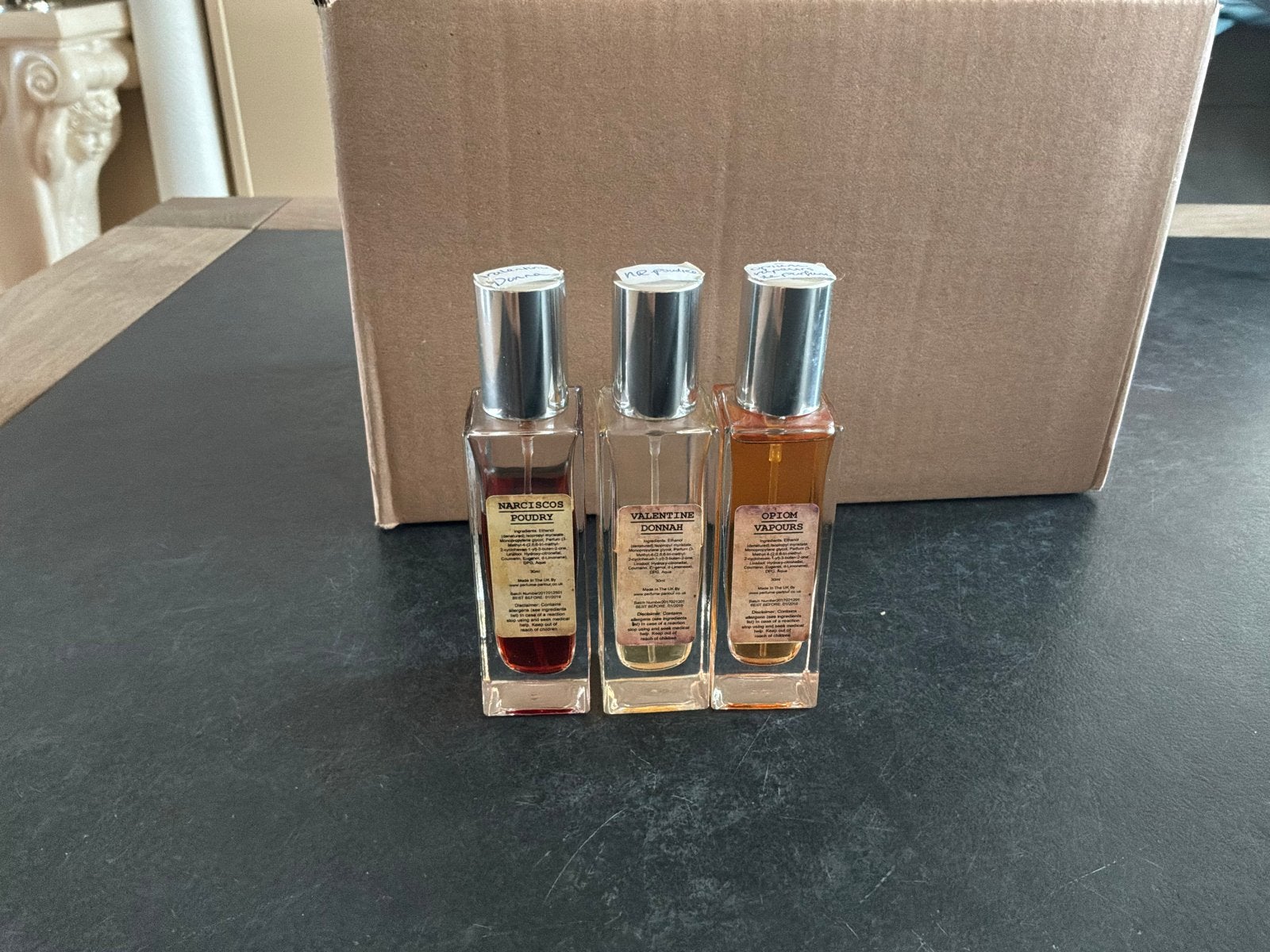 Set van 3 parfumflesjes: Narciscos, Valentino, Opium, Ophalen of Verzenden, Gebruikt
