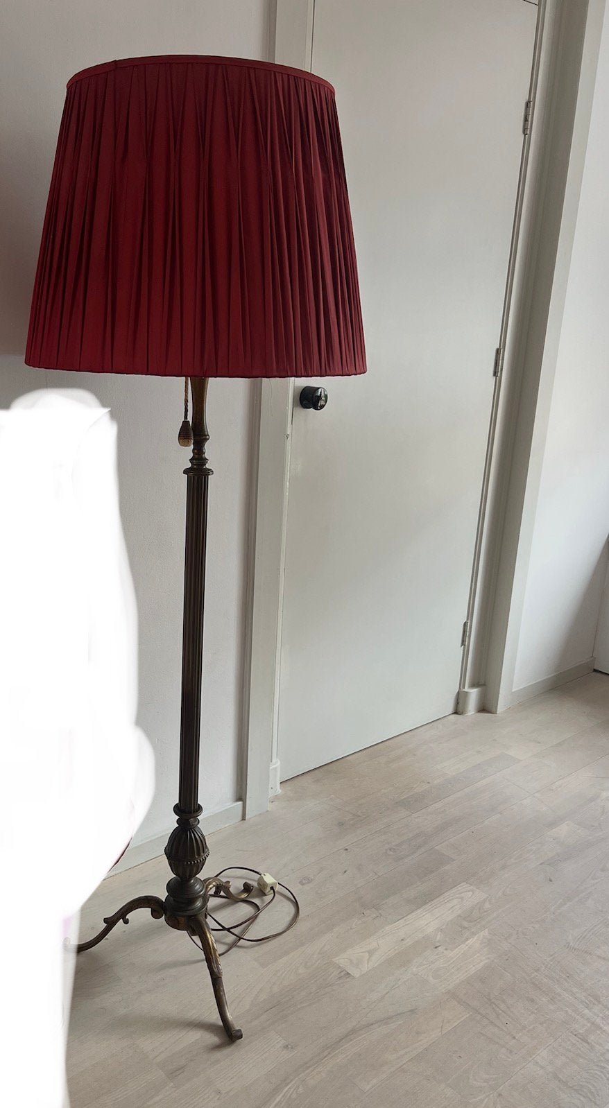 Staande lamp voormalig kerkkandelaar, messing/koper??, Ophalen, Zo goed als nieuw, Metaal