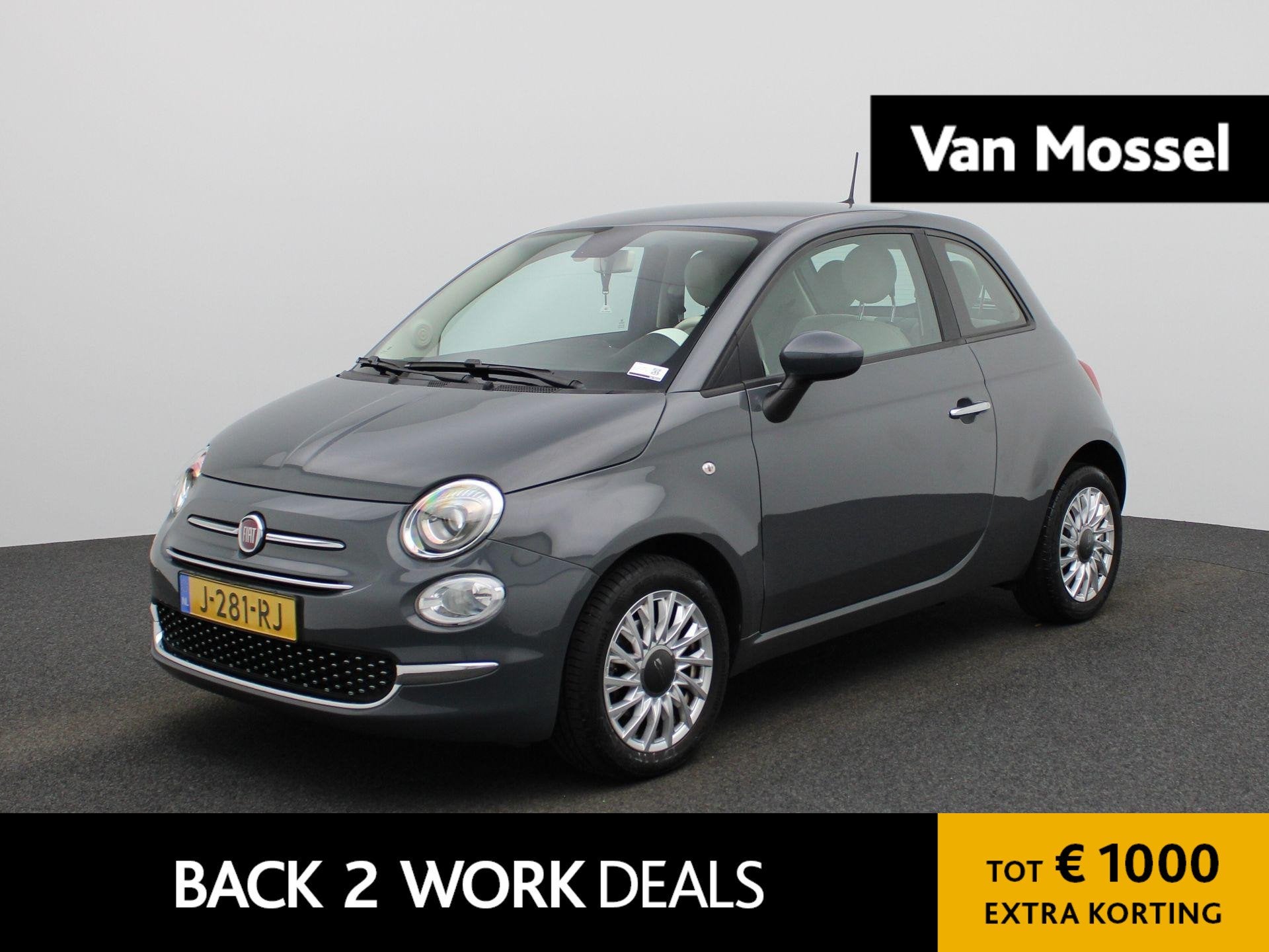 Fiat 500 1.0 Hybrid Lounge | Cruise Control | Radio | Naviga, Voorwielaandrijving, 12 maanden, Stof, 40 €/maand
