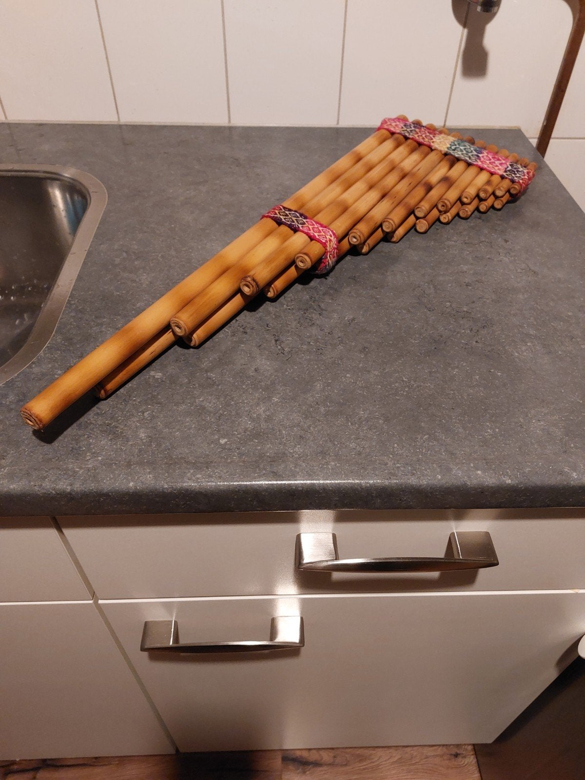 Mooie Panfluit - Blaasinstrument, Muziek en Instrumenten, Ophalen of Verzenden, Gebruikt, Houtblazer