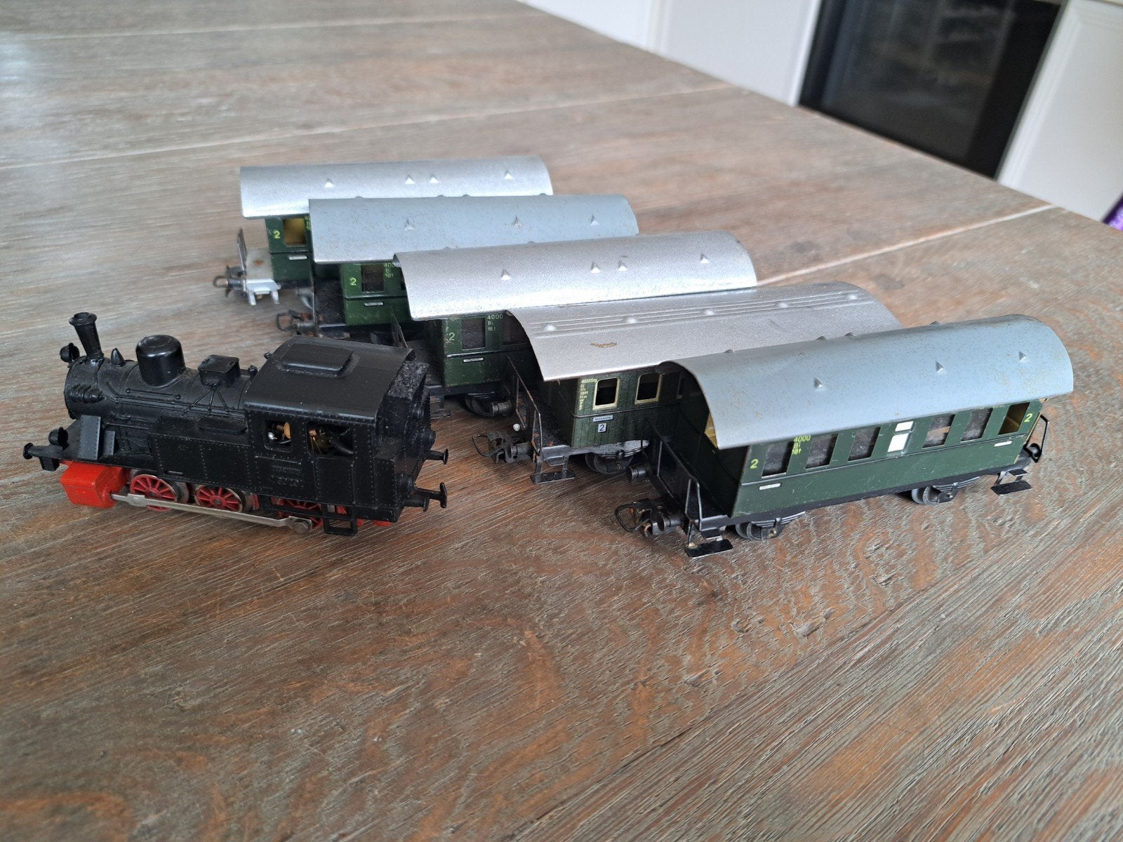 Marklin tenderloc. met 5 personenwagons voor lokaalspoor, Hobby en Vrije tijd, Wisselstroom, Ophalen of Verzenden, Analoog, Märklin
