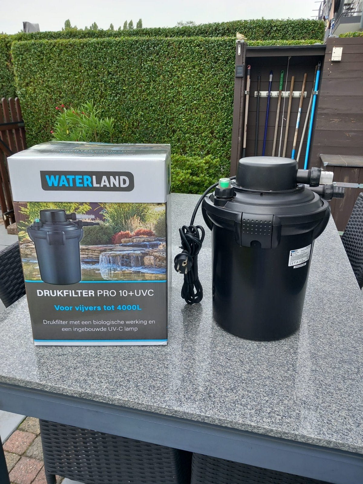 Waterland Drukfilter PRO 10+UVC voor vijvers tot 4000L, Ophalen, Zo goed als nieuw, Vijverfilter