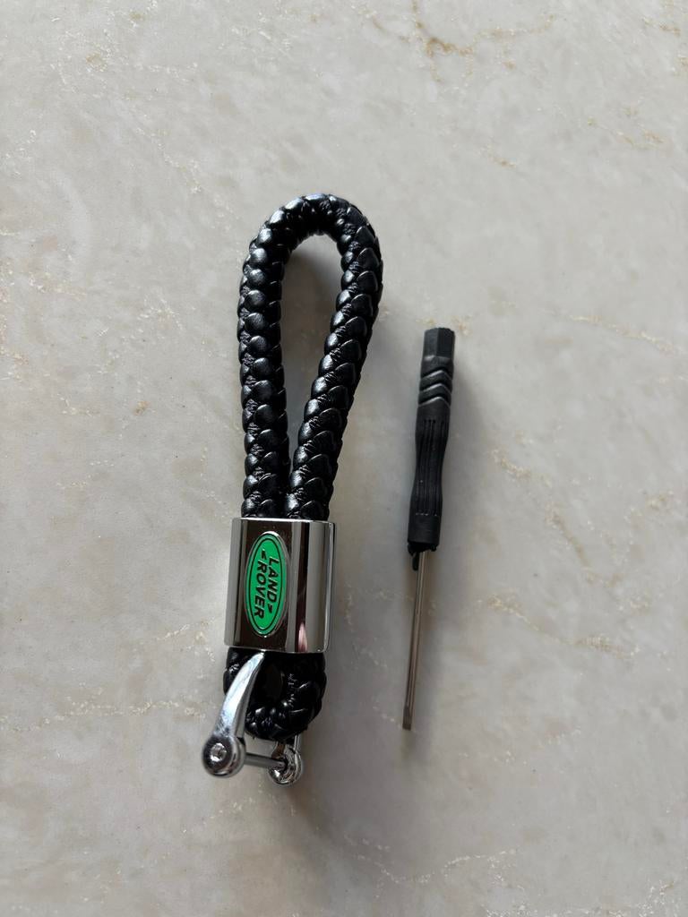 Nieuwe Land Rover Sleutelhanger - Zwart Leder, Ophalen of Verzenden, Nieuw, Merk