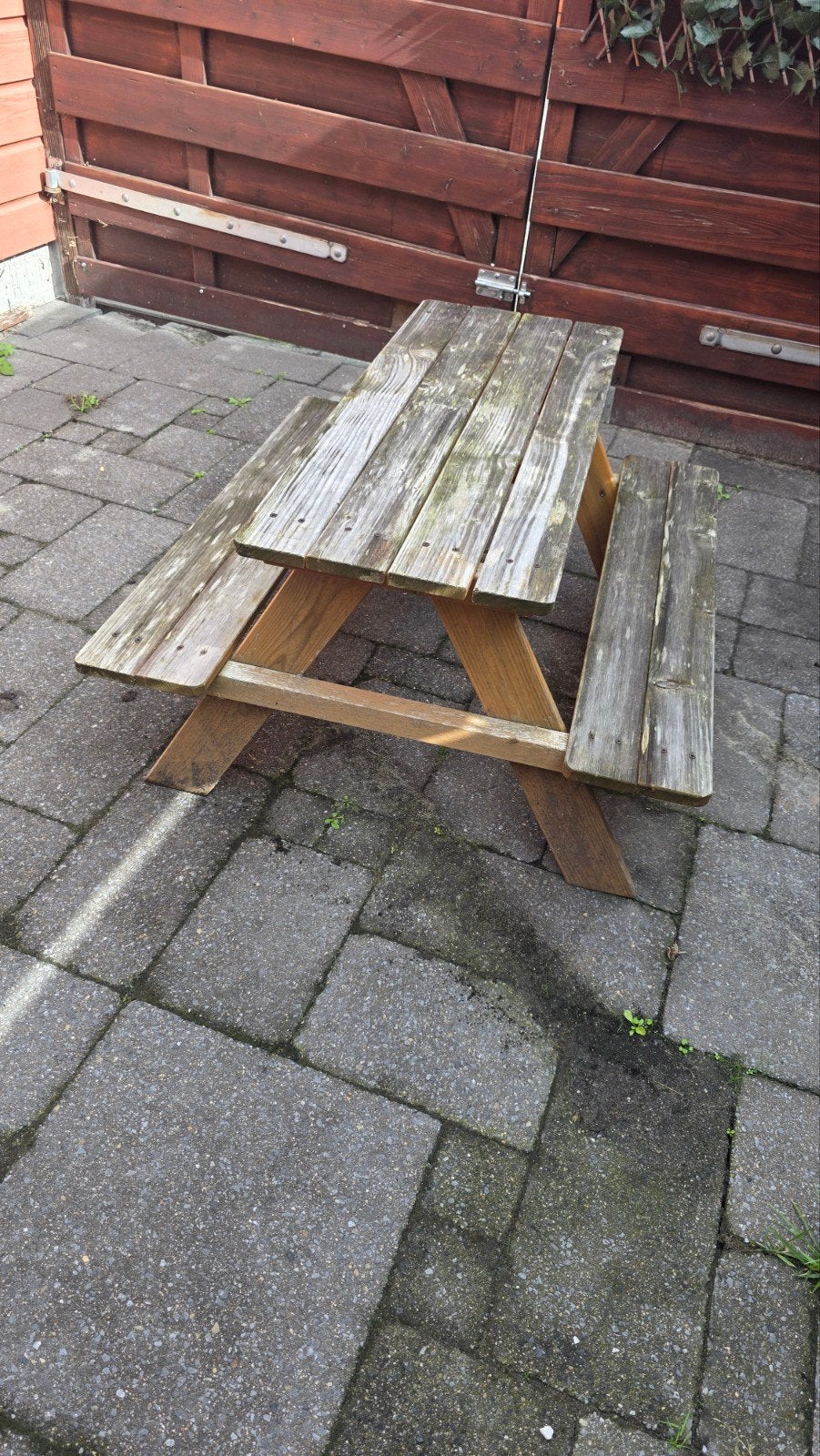 Houten kinderpicknicktafel - ideaal voor de kleintjes, Gebruikt, Rechthoekig, Hout, Ophalen
