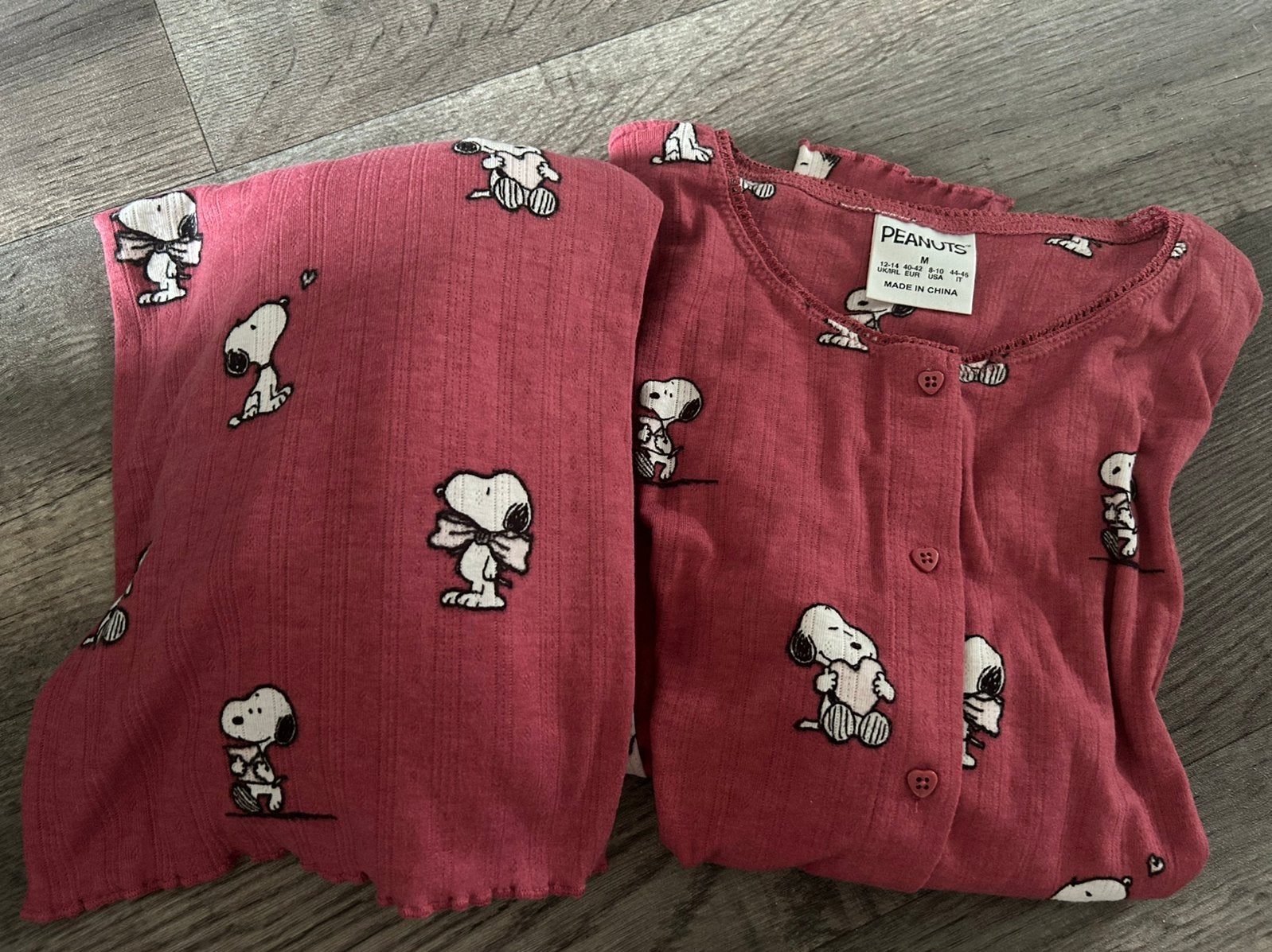 Snoopy pyjama wijnrood, maat M, Ophalen of Verzenden, Nieuw, Maat 38/40 (M)