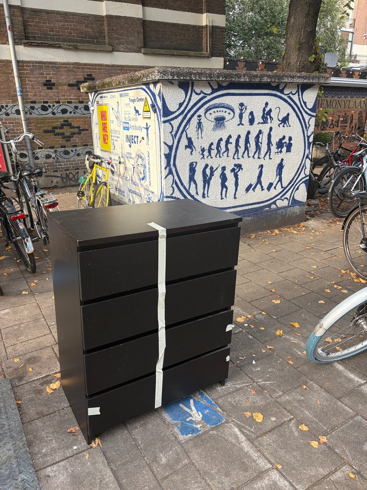 Zwarte ladekast, Ophalen, Gebruikt, 100 tot 150 cm, 50 tot 100 cm