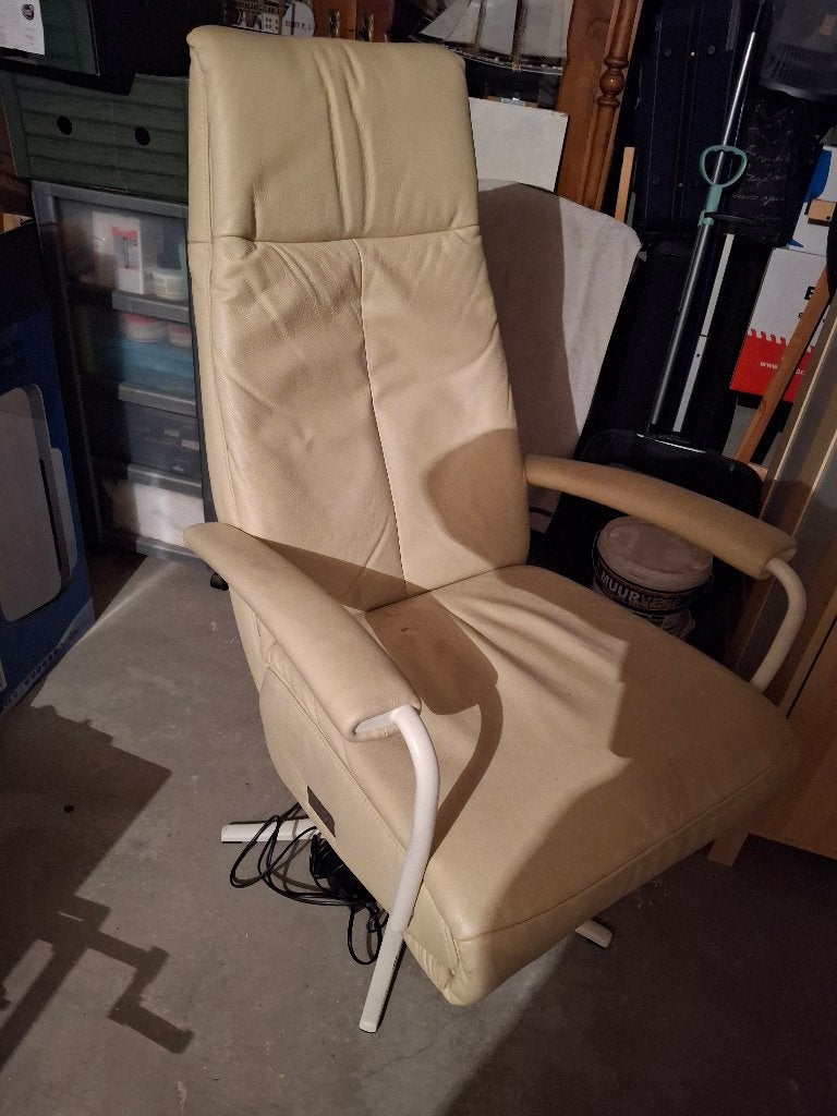 Relaxstoel, Huis en Inrichting, Ophalen, Gebruikt, Minder dan 75 cm, Leer