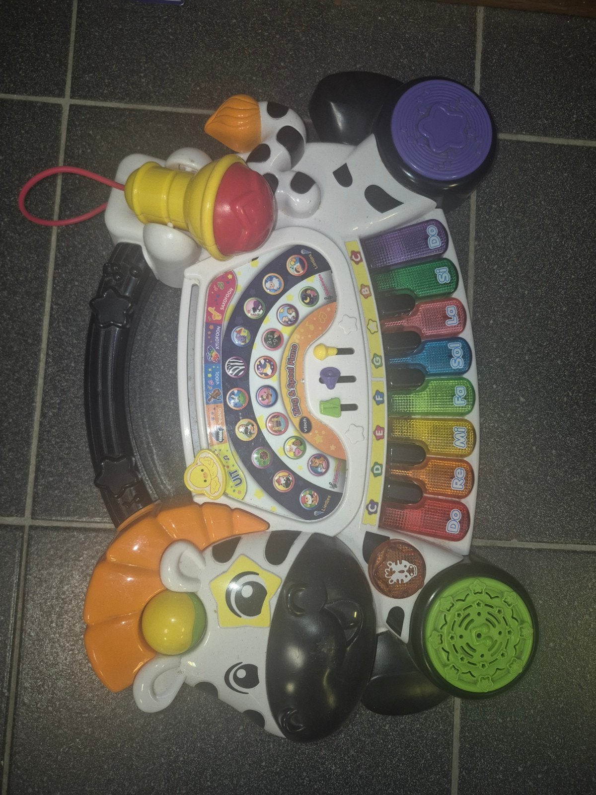 VTech Zebra Sing & Speel Piano met microfoon, Ophalen, Gebruikt, Overige typen, Met licht