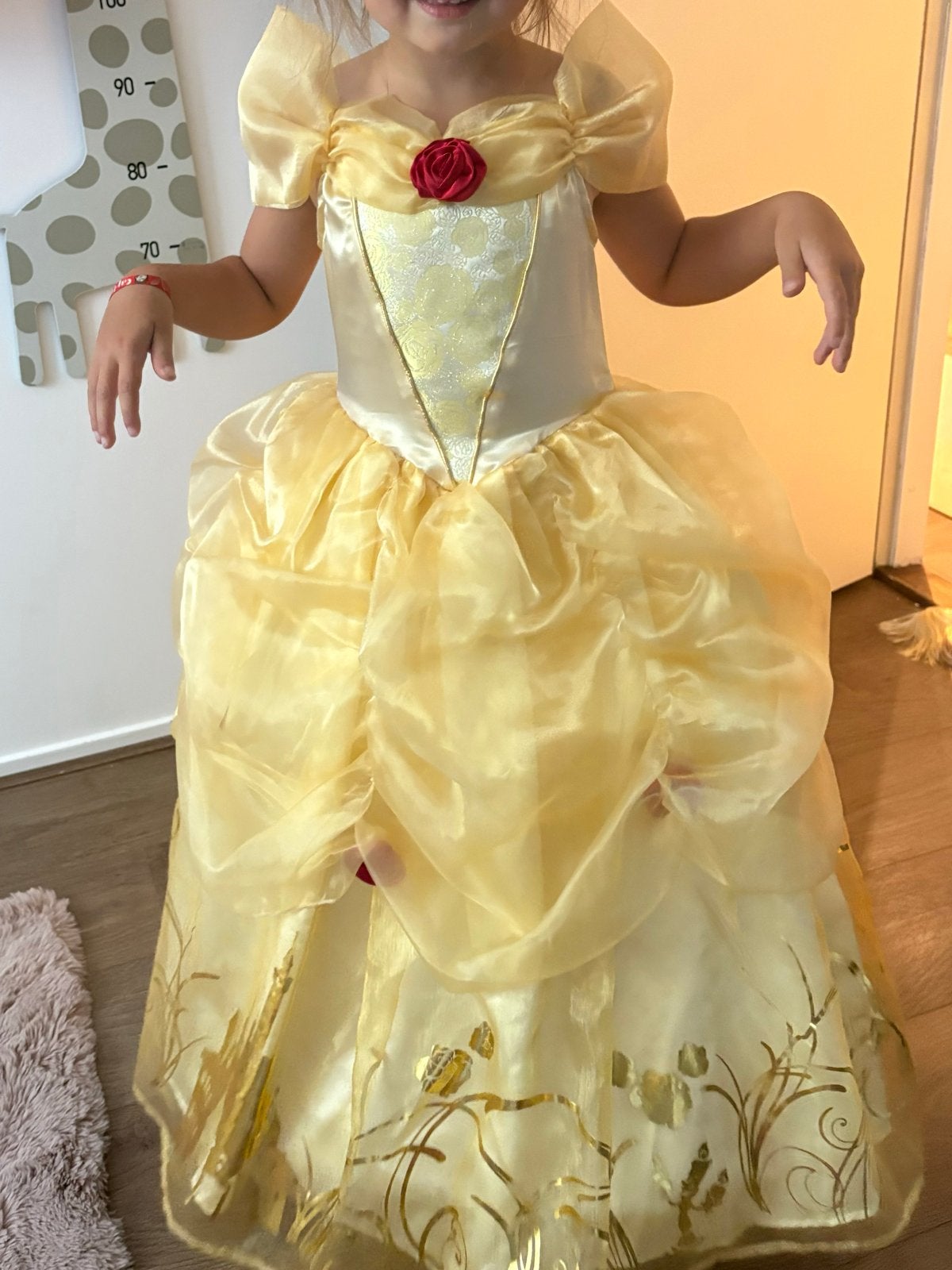 Disney Belle Prinsessenjurk - Maat 116, Ophalen, Gebruikt, 110 t/m 116, Meisje