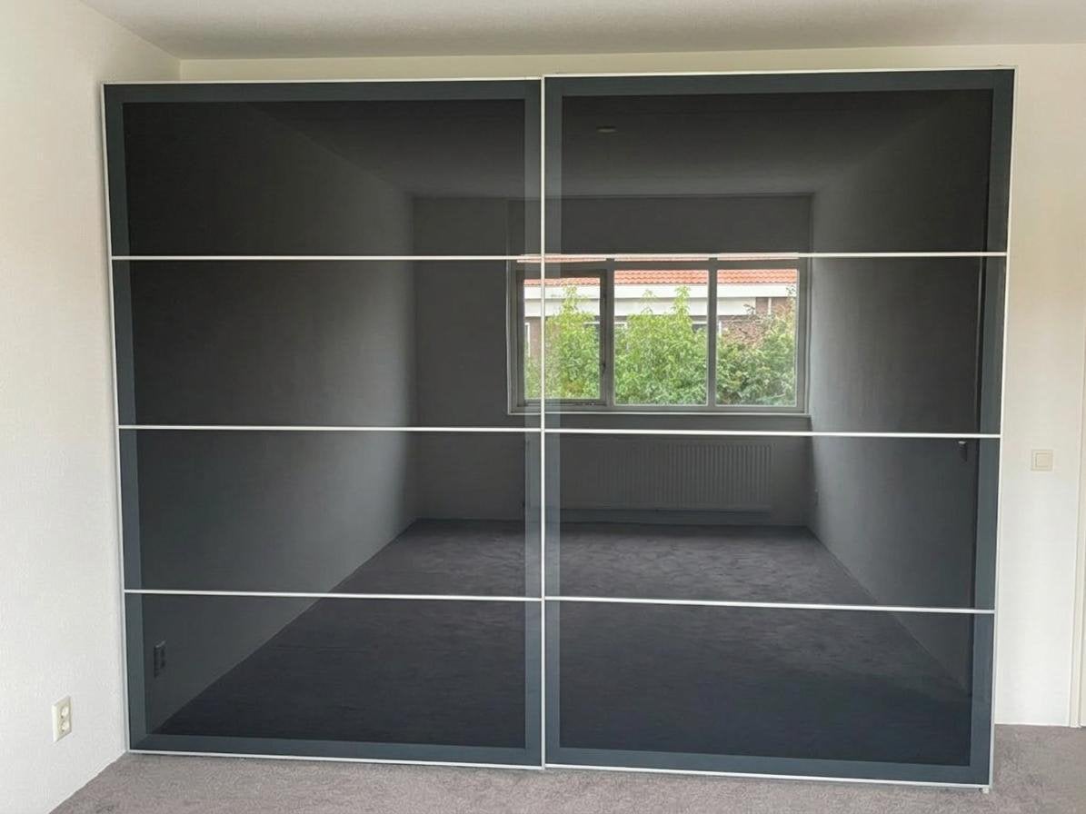 IKEA Pax schuifdeuren zwart glas, Ophalen, Gebruikt, 200 cm of meer, 150 tot 200 cm
