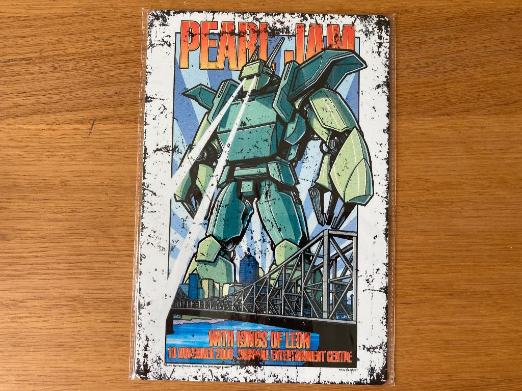 Poster metaal Pearl jam, Ophalen of Verzenden, Nieuw, A1 t/m A3, Film en Tv