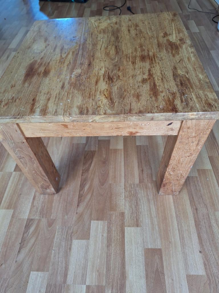 Tafeltje teak 60x60x45, Huis en Inrichting, Ophalen of Verzenden