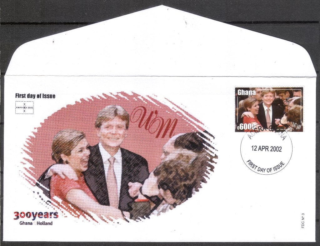 Ghana - Willem-Alexander en Máxima (1), Postzegels en Munten, Verzenden, Envelop