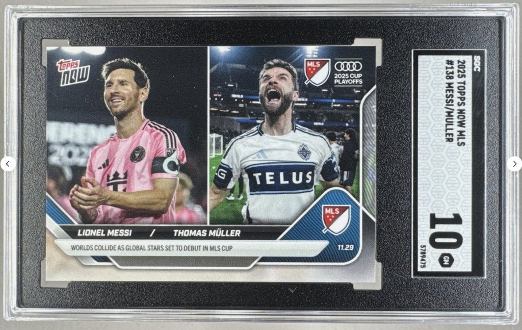 Lionel Messi Muller 2025 Topps Now MLS #138 SGC 10 Miami, Ophalen of Verzenden, Nieuw, Buitenlandse clubs, Spelerskaart