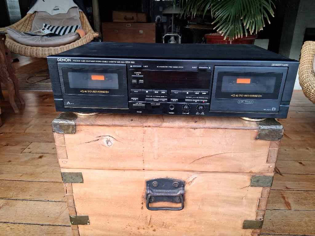 Denon DRW-660 dual cassette deck, Audio, Tv en Foto, Ophalen, Dubbel, Denon, Auto-reverse