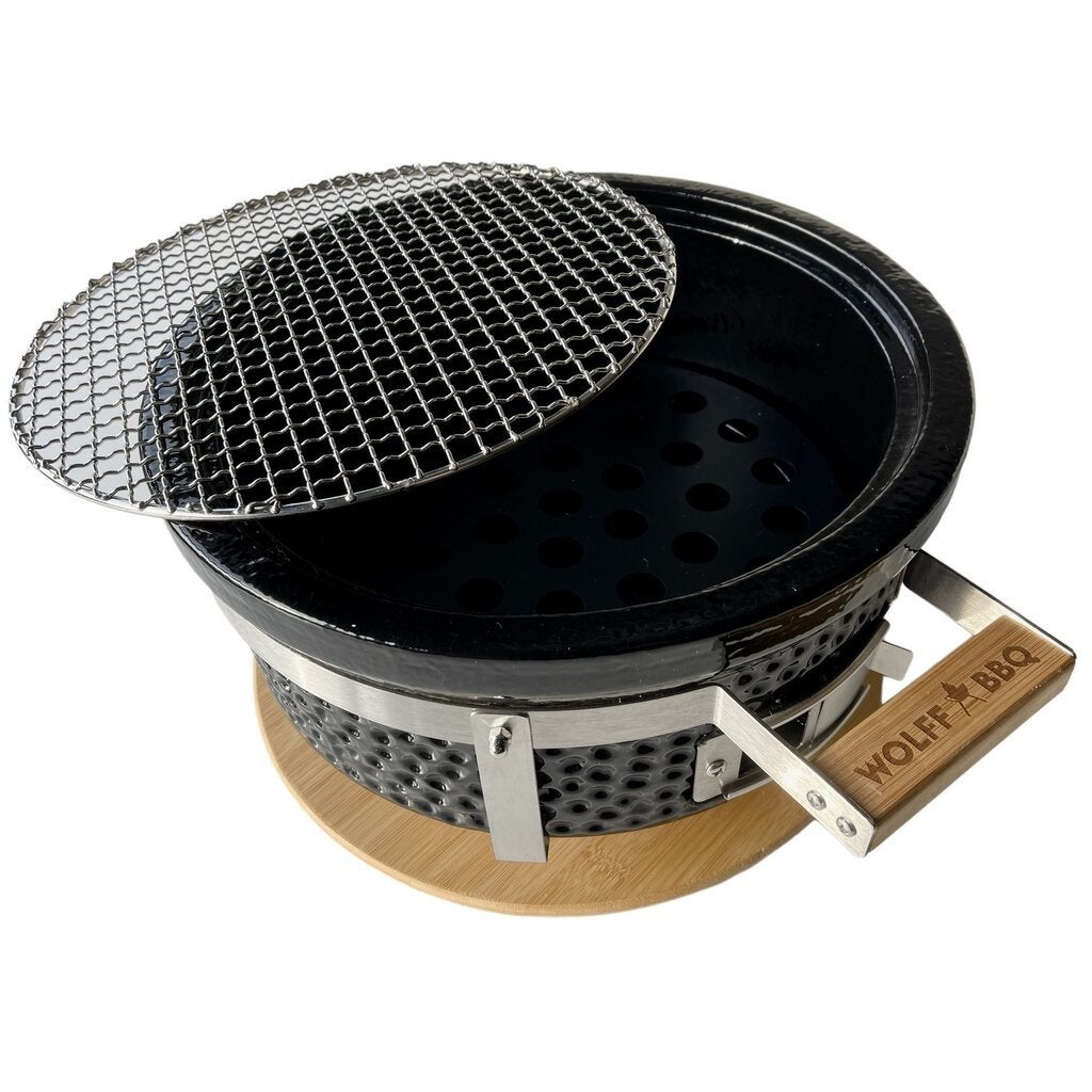 Wolff BBQ Mini Tafel Kamado Grill - Draagbare Houtskool BBQ, Ophalen, Nieuw