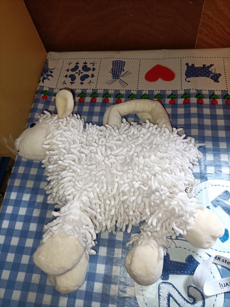 Texel schaap tas handtas knuffel met slierten 27 cm x 25 cm, Ophalen of Verzenden, Zo goed als nieuw, Overige typen