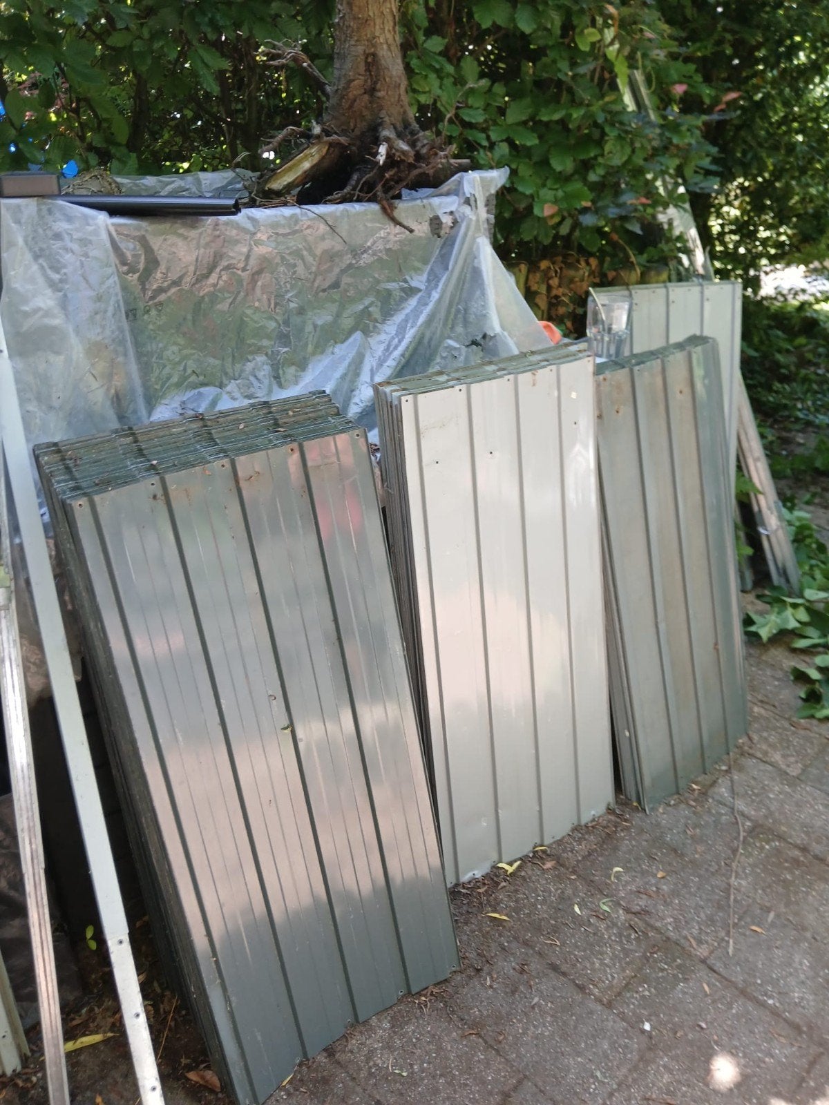 Damwandplaten / profielplaten / Metalen panelen, Ophalen, Gebruikt, Metaal, Overige typen
