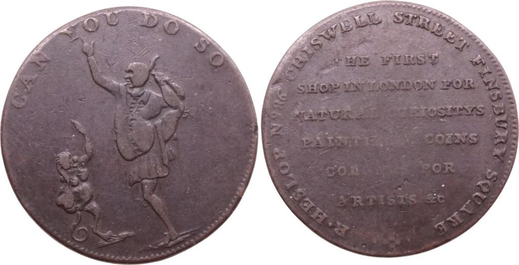Halfpenny circa 1795, Groot-Brittannie, Robert Heslop, Ophalen of Verzenden, Overige landen, Losse munt
