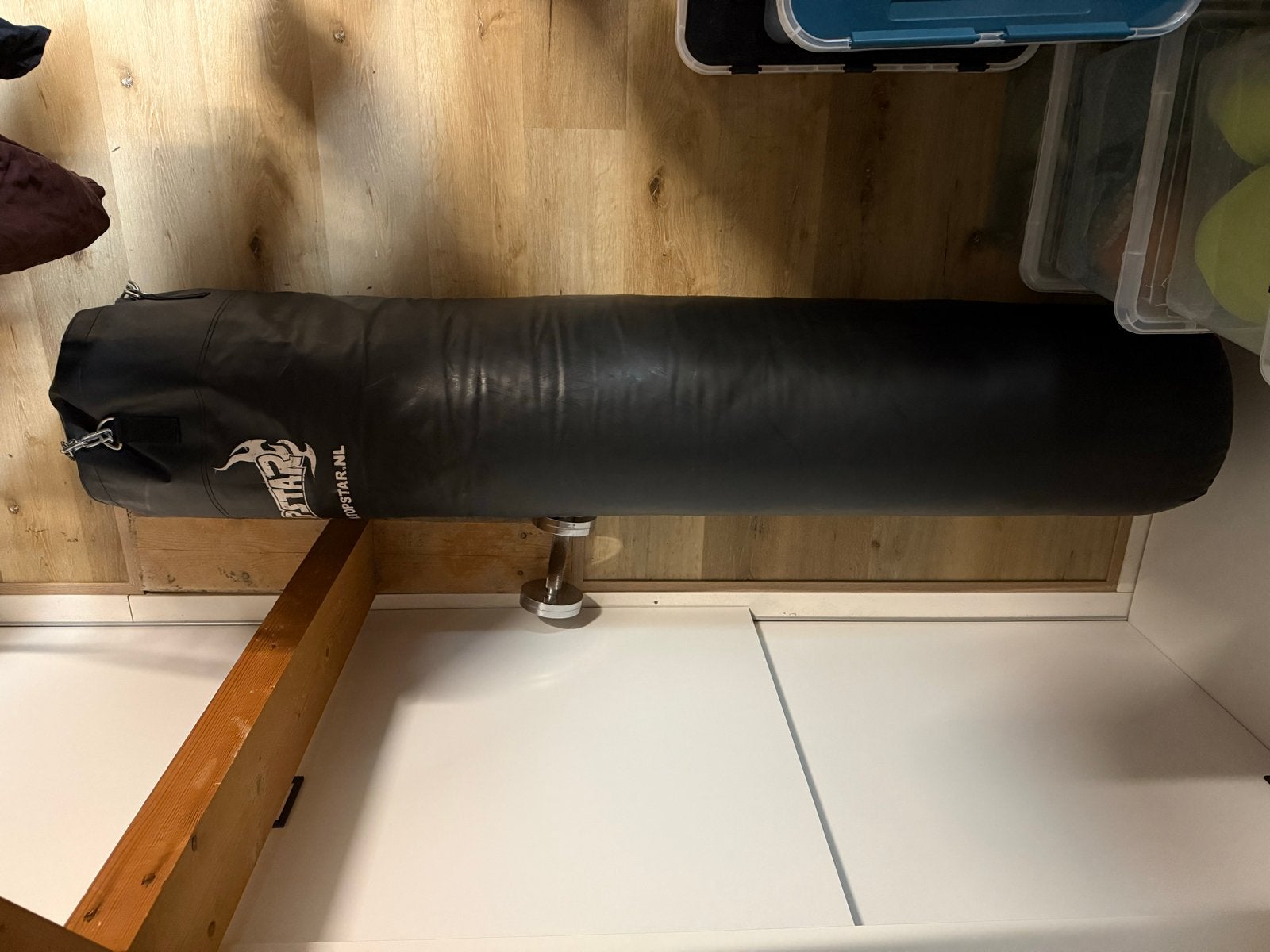Bokszak Topstar met Outshock muurbeugel, Sport en Fitness, Ophalen, Gebruikt, Vechtsportmateriaal