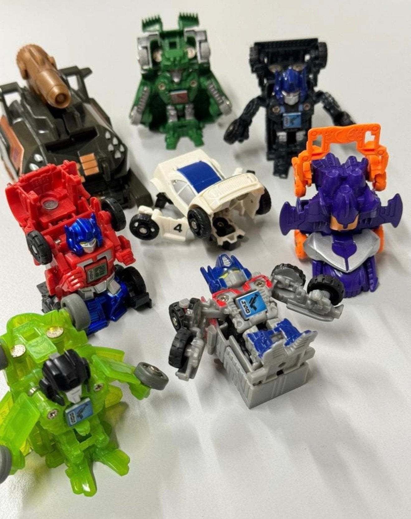 8 stuks Transformers mini-bots battle bot lot - 8 figuren, M, Ophalen of Verzenden, Zo goed als nieuw, M