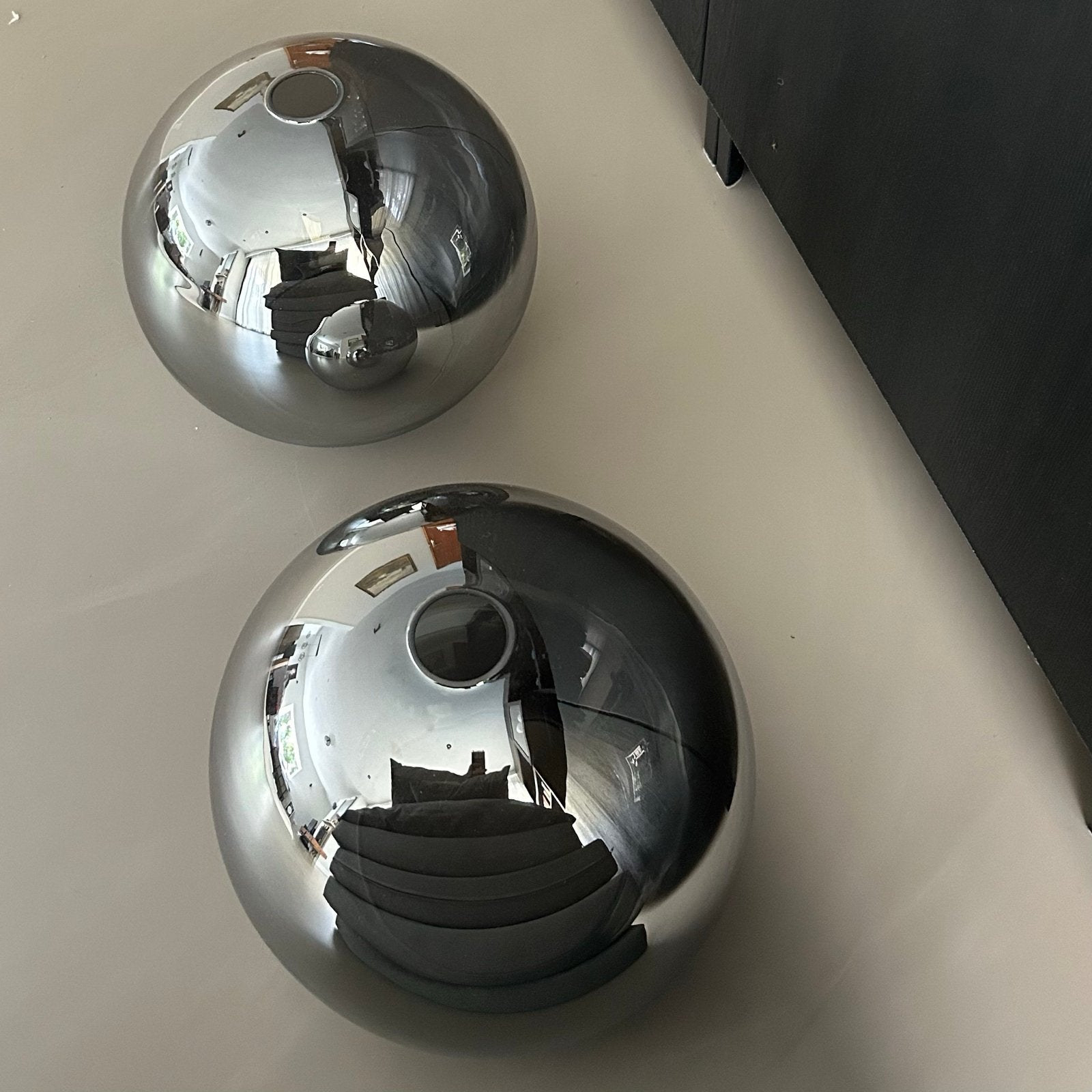 Set van 2 lampenbollen, Huis en Inrichting, Ophalen, Overige kleuren, Gebruikt, Glas