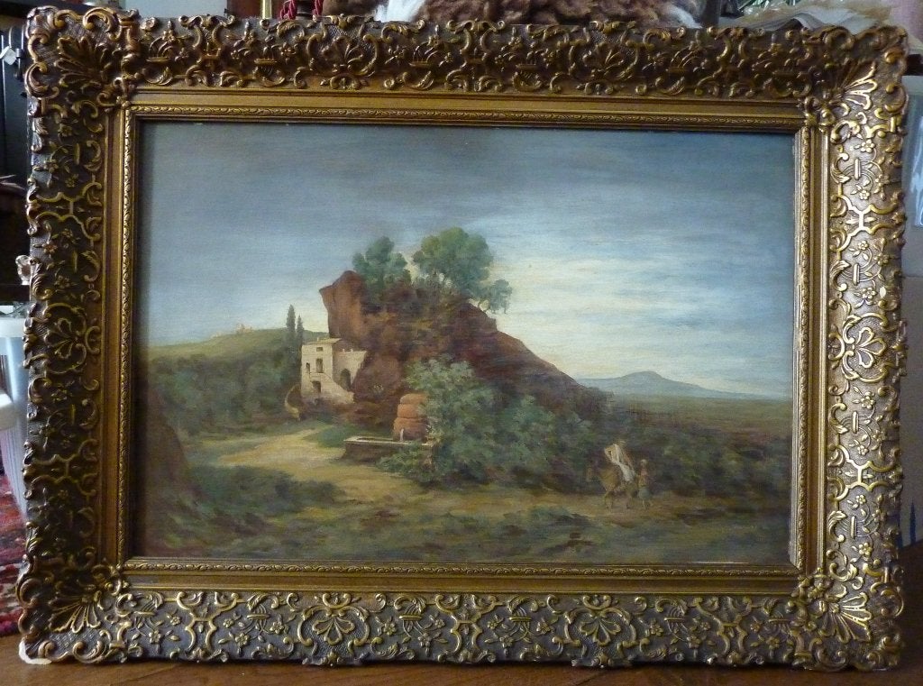 schilderij Kamper porselein schilder J.Habits, Antiek en Kunst, Kunst | Schilderijen | Klassiek, Ophalen, Nederlandse school, Overige ondergronden