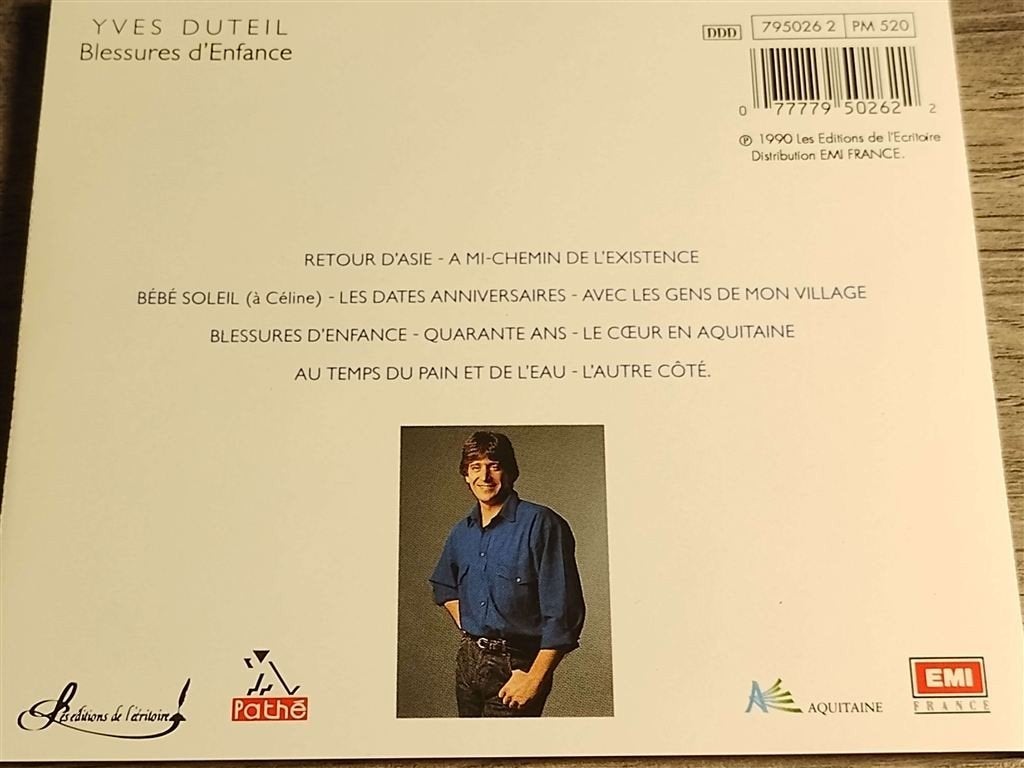 Yves Duteil – Blessures D\'Enfance, Ophalen of Verzenden, Zo goed als nieuw