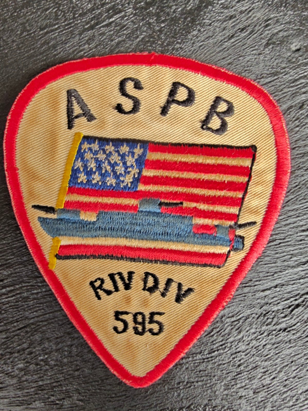 ASPB - Patch - River Division 595 - US NAVY RECON - Vietnam, Ophalen of Verzenden, Marine, Amerika, Embleem of Badge