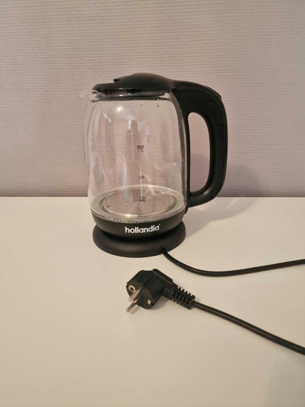 Hollandia waterkoker met blauwe verlichting - 1.7L, Witgoed en Apparatuur, 1 tot 2 liter, Ophalen, Gebruikt