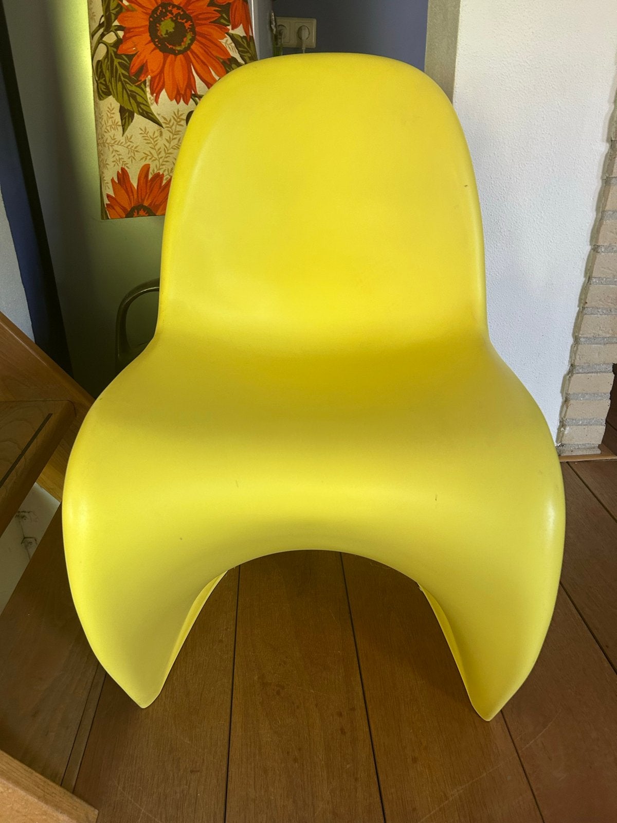 Gele Vitra Panton Stoel - Design Klassieker, Kunststof, Gebruikt, Overige kleuren, Ophalen of Verzenden