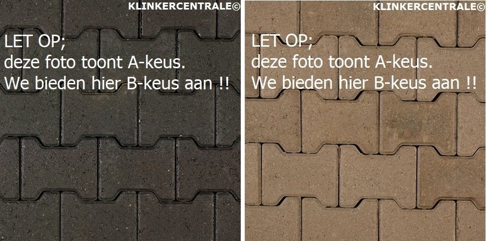 B-KEUS H- profiel betonklinkers H-klinkers antrac. en grijs