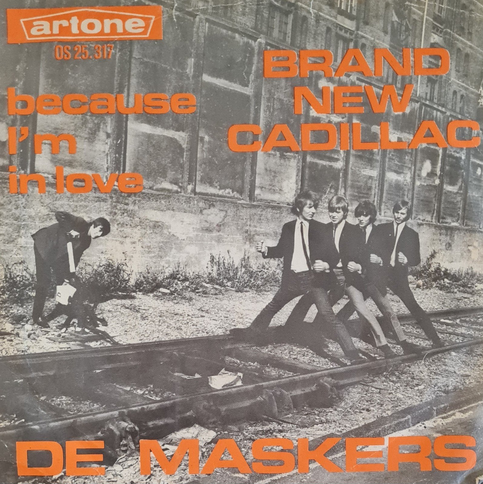DE MASKERS - BRAND NEW CADILLAC (HOES BESCHADIGD), Cd's en Dvd's, Vinyl Singles, Ophalen of Verzenden, Gebruikt