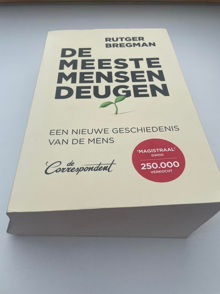 De Meeste Mensen Deugen - Rutger Bregman, Ophalen of Verzenden, 20e eeuw of later, Zo goed als nieuw, Overige gebieden