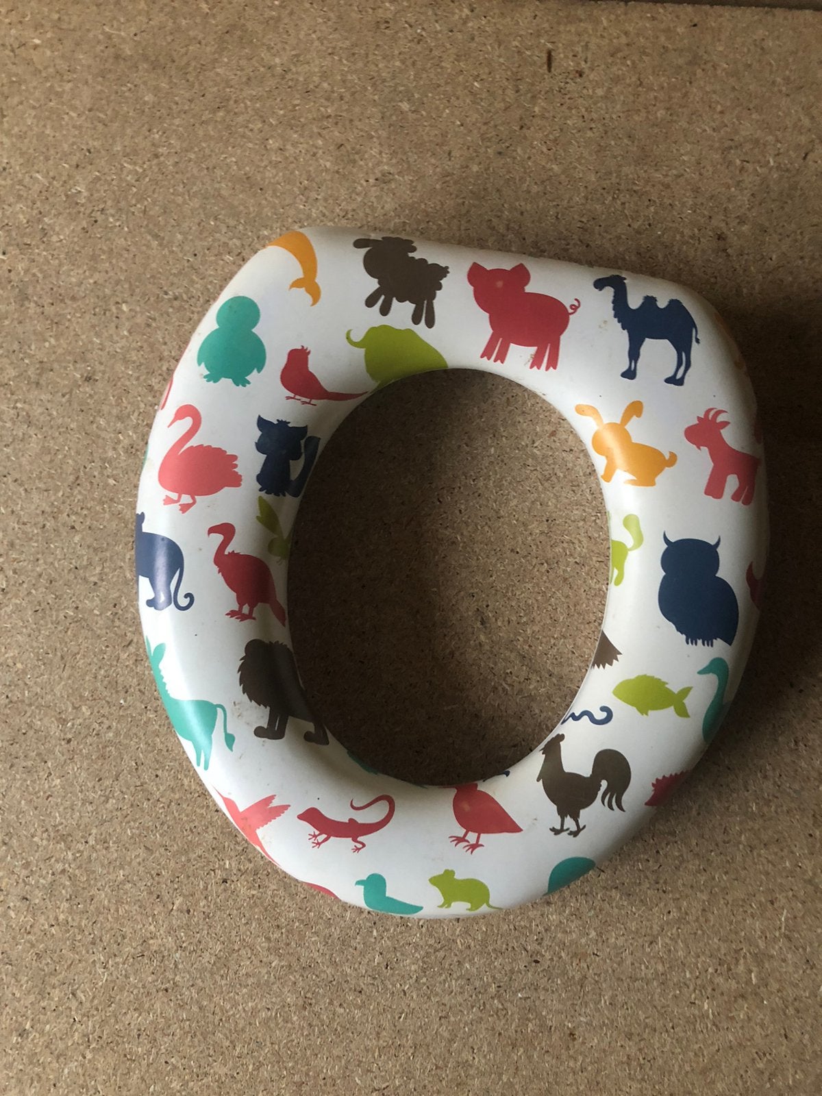 Toiletbrilverkleiner met dierenprint, Kinderen en Baby's, Ophalen of Verzenden, Gebruikt, Badzitje of Badring, Hema