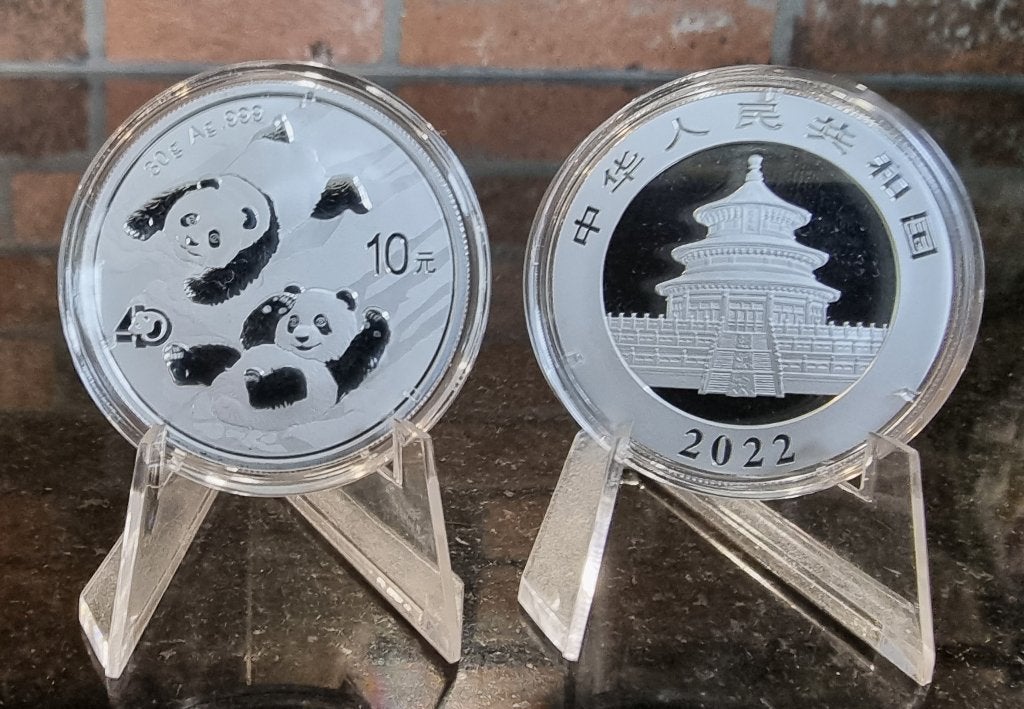 diverse 30 gr. 999 zilveren panda's, Ophalen of Verzenden, Zilver