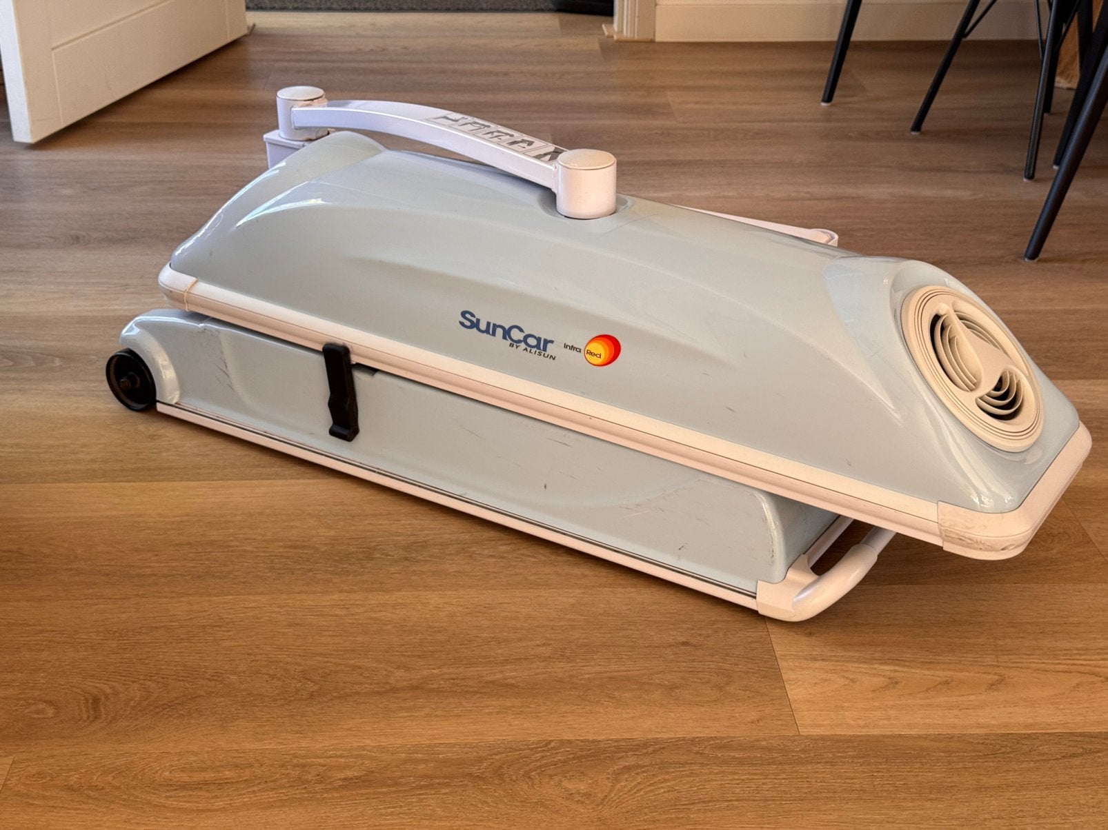 Suncar by alisun infrarood - mobiele zonnebank/ infrared, Ophalen, Gebruikt, Zonnebank enkelzijdig, Minder dan 10 lampen