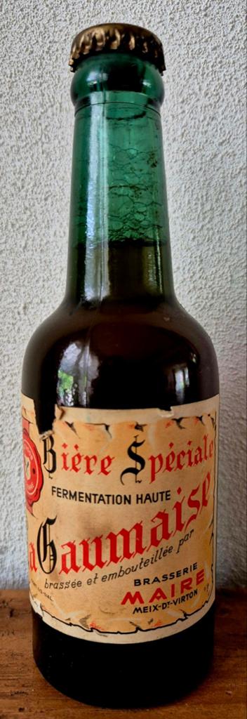 Zeer oude fles speciaal bier LA GAUMAISE br. MAIRE Methode, Ophalen of Verzenden, Zo goed als nieuw, Flesje(s), Overige merken
