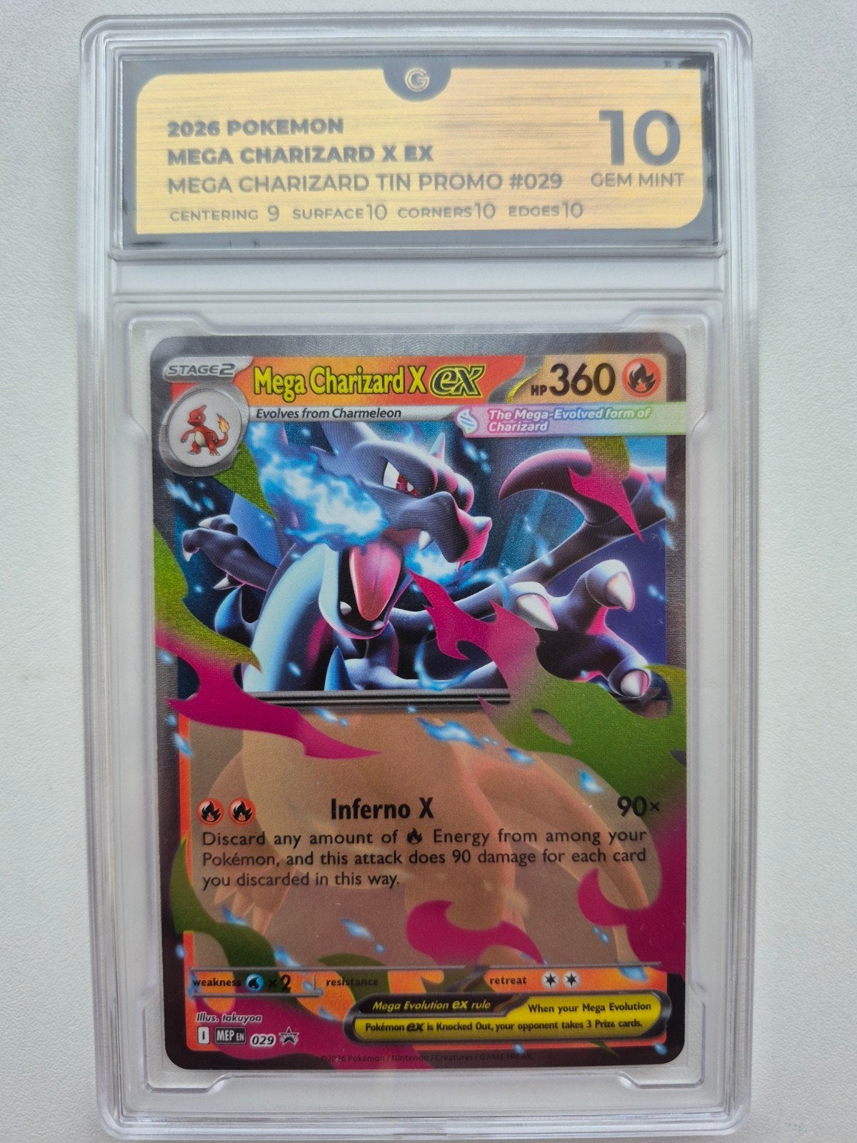 Pokemon Mega Charizard X EX 2026 GG10, Ophalen of Verzenden, Nieuw, Losse kaart