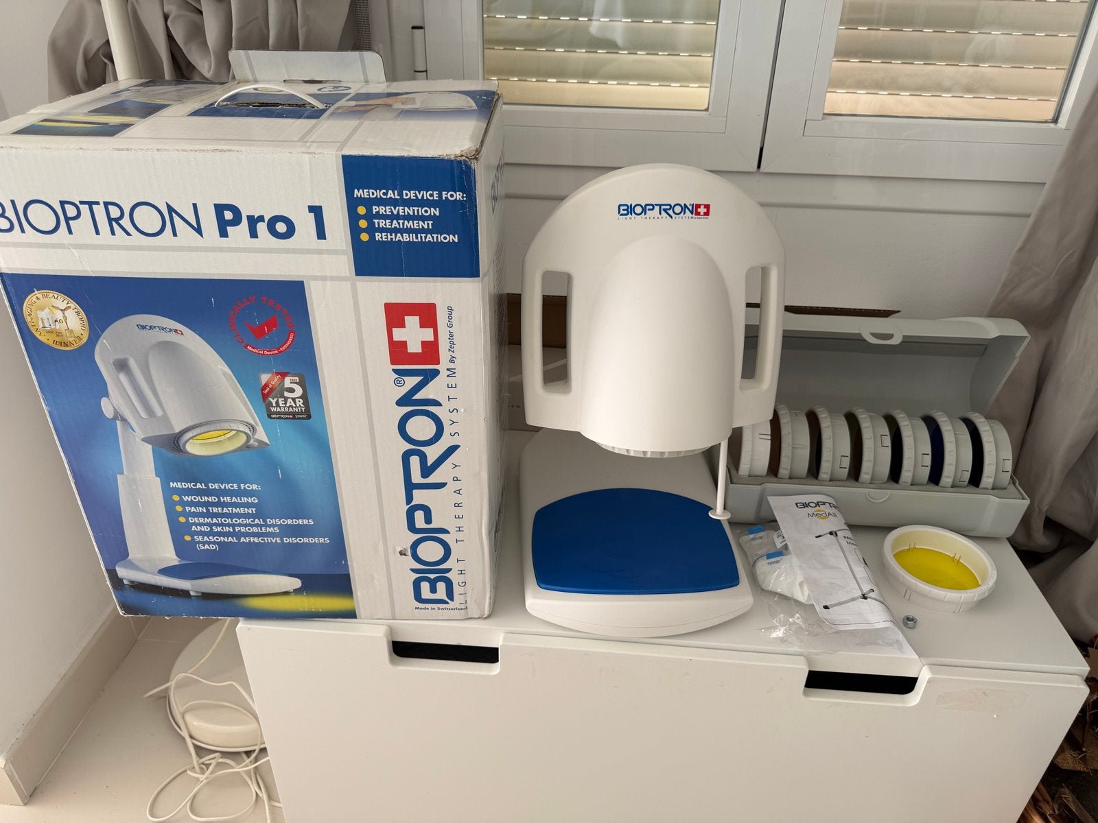 Bioptron Pro 1 Lichttherapie Systeem met Kleurentherapie, Ophalen of Verzenden, Zo goed als nieuw, Overige typen