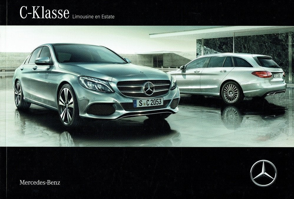 Folder Mercedes-Benz C-klasse Limousine & Estate (2015), Ophalen of Verzenden, Gelezen, Mercedes