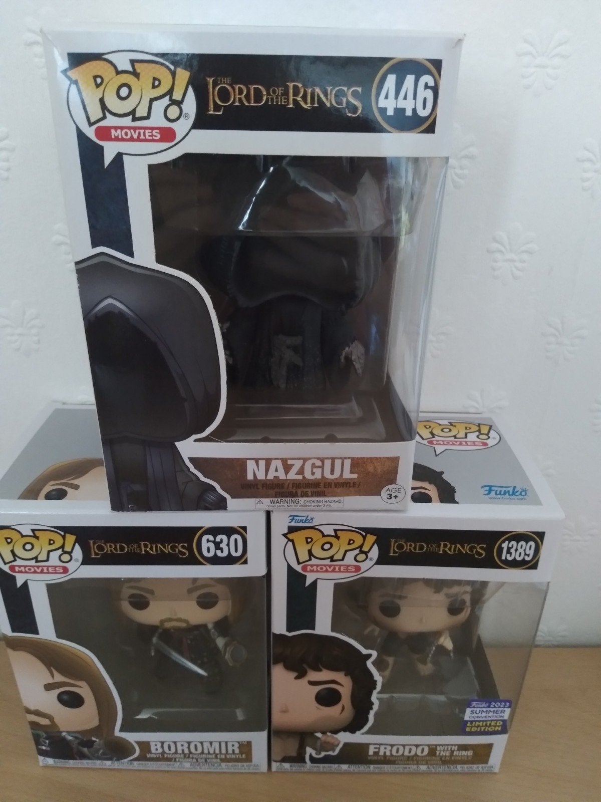 Funko Pops Lord of the Rings - Nazgul / Boromir / Frodo (LE), Ophalen of Verzenden, Zo goed als nieuw