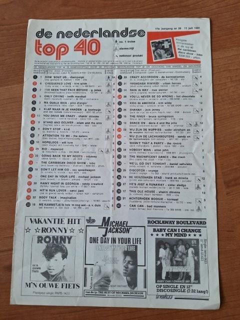Veronica Top 40 1981 Will Tura, Verzamelen, Verzenden, Gebruikt, Boek, Tijdschrift of Artikel