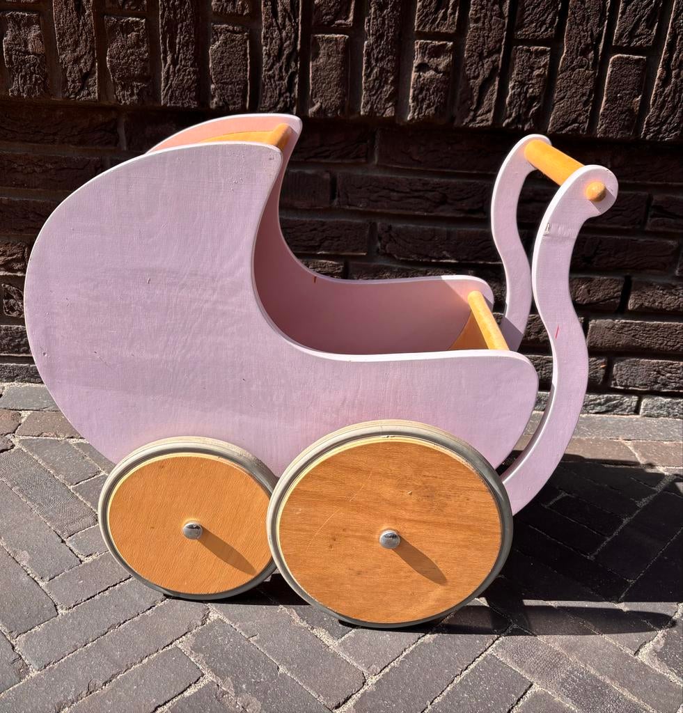 Kinderfeets houten poppenwagen, Ophalen, Gebruikt, Overige typen